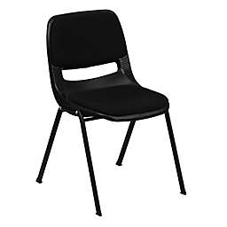 Flash Furniture Padded Student Stack Chair in Black