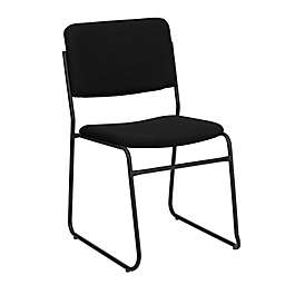Flash Furniture Metal Stacking Chair in Black