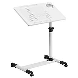 Flash Furniture Adjustable Swivel Computer Desk in White