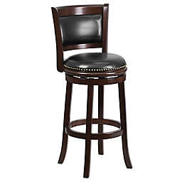 Flash Furniture 30-Inch Wood Counter Stool in Black/Cappuccino