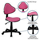 Alternate image 3 for Flash Furniture 31-Inch - 35.75-Inch Upholstered Task Chair in Pink