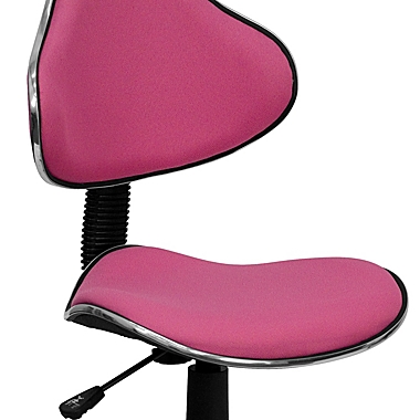 Flash Furniture 31-Inch - 35.75-Inch Upholstered Task Chair in Pink. View a larger version of this product image.