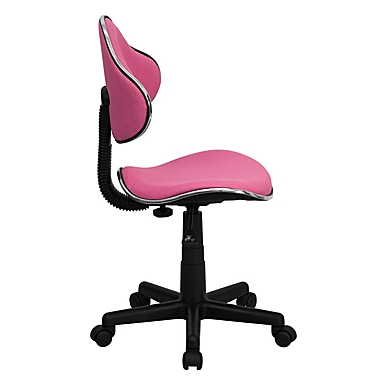 Flash Furniture 31-Inch - 35.75-Inch Upholstered Task Chair in Pink. View a larger version of this product image.
