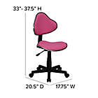 Alternate image 2 for Flash Furniture 31-Inch - 35.75-Inch Upholstered Task Chair in Pink