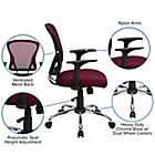 Alternate image 3 for Flash Furniture Mid-Back Mesh Seat Task Chair in Burgundy