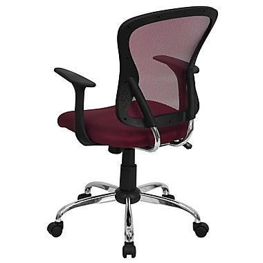 Flash Furniture Mid-Back Mesh Seat Task Chair in Burgundy. View a larger version of this product image.