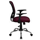 Alternate image 8 for Flash Furniture Mid-Back Mesh Seat Task Chair in Burgundy