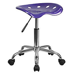 Flash Furniture Rolling Plastic Stool with Tractor Seat