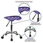Alternate image 3 for Flash Furniture Rolling Plastic Stool with Tractor Seat in Violet