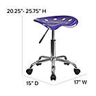 Alternate image 2 for Flash Furniture Rolling Plastic Stool with Tractor Seat in Violet