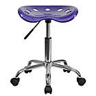 Alternate image 7 for Flash Furniture Rolling Plastic Stool with Tractor Seat in Violet