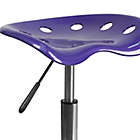 Alternate image 4 for Flash Furniture Rolling Plastic Stool with Tractor Seat in Violet