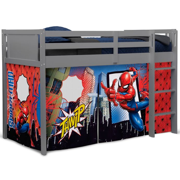 Delta Children Spider Man Loft Bed Tent In Blue Bed Bath Beyond