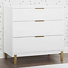 Alternate image 1 for Delta Children Hendrix 3-Drawer Dresser in White/Bronze