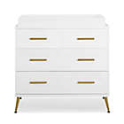 Alternate image 0 for Delta Children Sloane 4-Drawer Dresser with Changing Top in White/Bronze