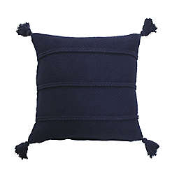 Bee & Willow™ Braids and Tassels Square Throw Pillow in Indigo