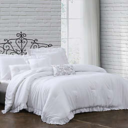 Davina 6-Piece Queen Comforter Set in White