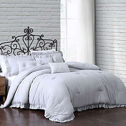 Davina 6-Piece Queen Comforter Set in Light Grey