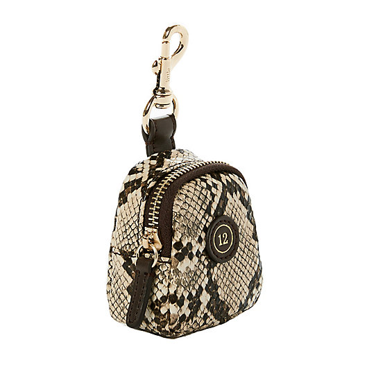 Alternate image 1 for TWELVElittle Little Pouch Faux Leather Diaper Bag Charm in Natural Snakeskin