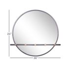 Alternate image 2 for Ridge Road Decor 24-Inch x 25-Inch Metal Wall Mirror with Hooks in Black