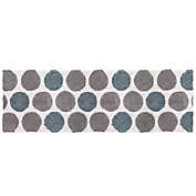 Avanti 24&quot; x 60&quot; Dotted Circles Bath Runner in White