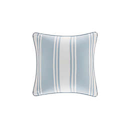 Harbor House® Crystal Beach Pieced Stripe Square Throw Pillow in White/Blue