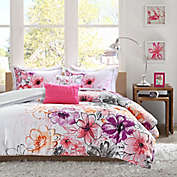 Olivia Reversible Comforter Set in Pink