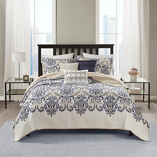 Alternate image 1 for Madison Park Cali 6-Piece Quilted Full/Queen Coverlet Set