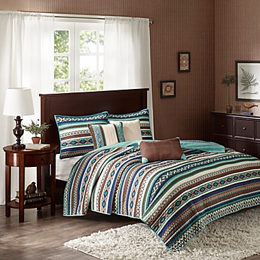Madison Park Malone 6-Piece King/California King Coverlet Set in Blue. View a larger version of this product image.