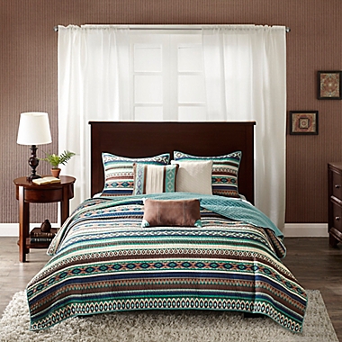 Madison Park Malone 6-Piece Full/Queen Coverlet Set in Blue. View a larger version of this product image.
