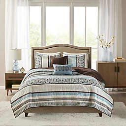 Madison Park Princeton 5-Piece Full/Queen Coverlet Set in Blue