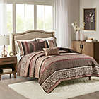 Alternate image 1 for Madison Park Princeton 5-Piece Full/Queen Coverlet Set in Red