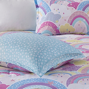 Urban Habitat Kids Emily Printed Rainbow Cotton Reversible 4-Piece Twin Comforter Set in Multi. View a larger version of this product image.