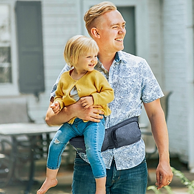 Chicco SideKick&trade; Hip Seat Carrier in Denim. View a larger version of this product image.
