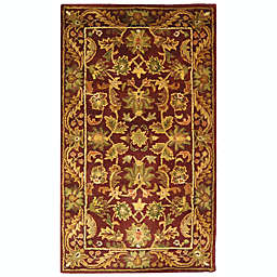Safavieh Antiquities Wine and Gold Wool Accent Rugs