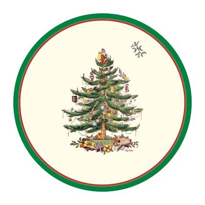 Spode Christmas Tree 8-Inch Paper Salad Plates (Set of 12)