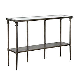 Dafna Aged Steel Console Table in Grey