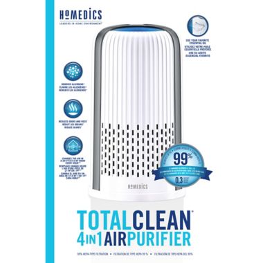 HoMedics&reg; TotalClean&trade; 4-in-1 Air Purifier in White. View a larger version of this product image.