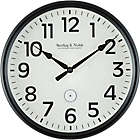 Alternate image 0 for Sterling &amp; Noble&trade; LED Lighted Dial 12-Inch Outdoor Wall Clock in Matte Black