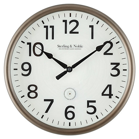 Led Lighted 12 Inch Outdoor Wall Clock, Clock That Illuminates On Ceiling