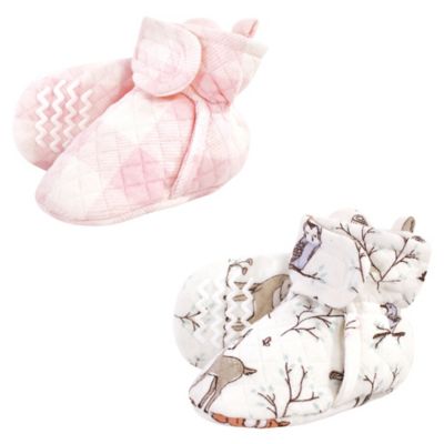 Hudson Baby&reg; 2-Pack Enchanted Forest Quilted Booties