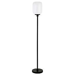Hudson&Canal Agnolo Floor Lamp with White Glass Shade