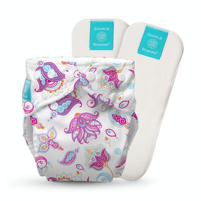 5×Adjustable Lovely Printing Baby Washable Reusable Cloth Diaper Nappies+5Insert 