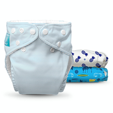 Charlie Banana One Size 3-Count Reusable Diapers with 6 Inserts in Surf Rider. View a larger version of this product image.