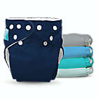 Alternate image 0 for Charlie Banana One Size 5-Count Reusable Cloth Diapers and 5 Inserts in My First Diaper Blue