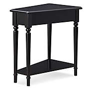 Leick Home Coastal Wedge Accent Table in Sand/Black