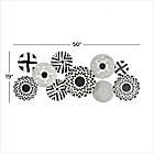 Alternate image 4 for Ridge Road Decor Large Round 50-Inch x 19-Inch Metal Wall Decor in White and Black