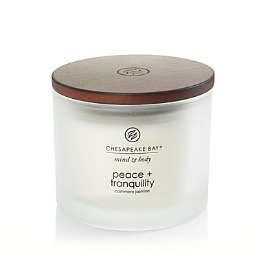 Chesapeake Bay Candle&reg; Mind &amp; Body Peace + Tranquility 3-Wick 11 oz. Candle in White. View a larger version of this product image.