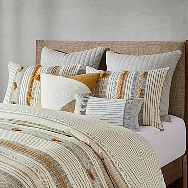 INK + IVY Cody 3-Piece King/California King Duvet Cover Set in Grey/Yellow. View a larger version of this product image.