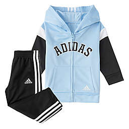 adidas® 2-Piece Varsity Jacket and Pant Set in Blue/Black